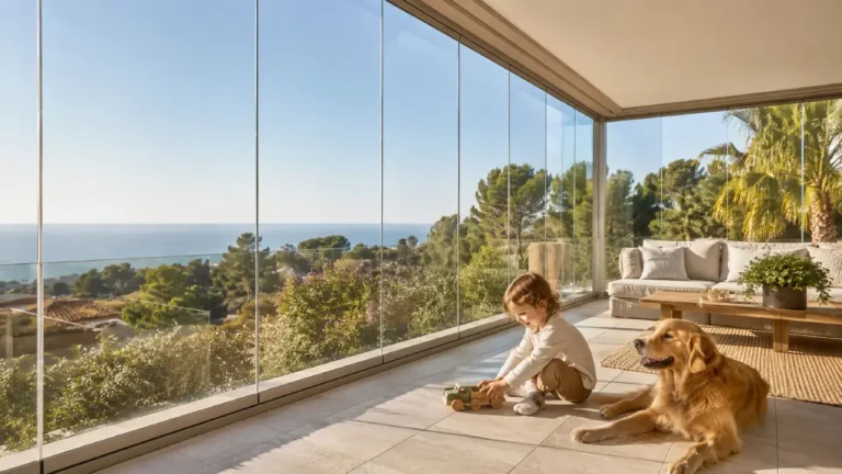 Cortinas de cristal niños y mascotas